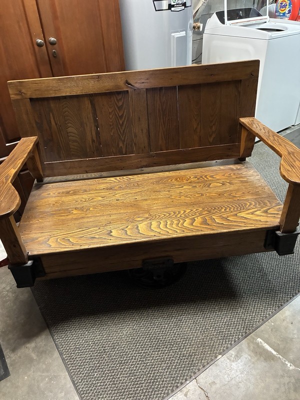 Railroad Cart Bench Made Of Chestnut