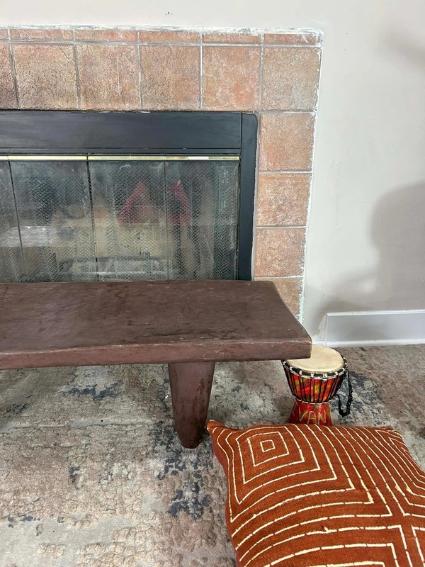 Vintage Senufo Coffee Table – African Hand-Carved Wood Bench gallery