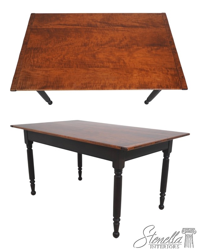 L71410: Vintage Tiger Maple Farmhouse Style Dining Table