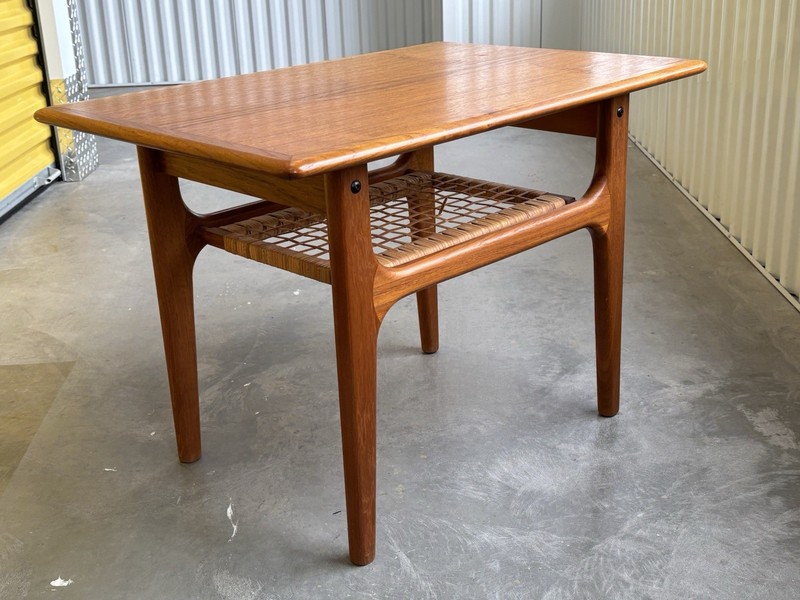MCM Danish Modern Teak Accent Table by Trioh Møbler, 27.5”x20.5” 20.5”H