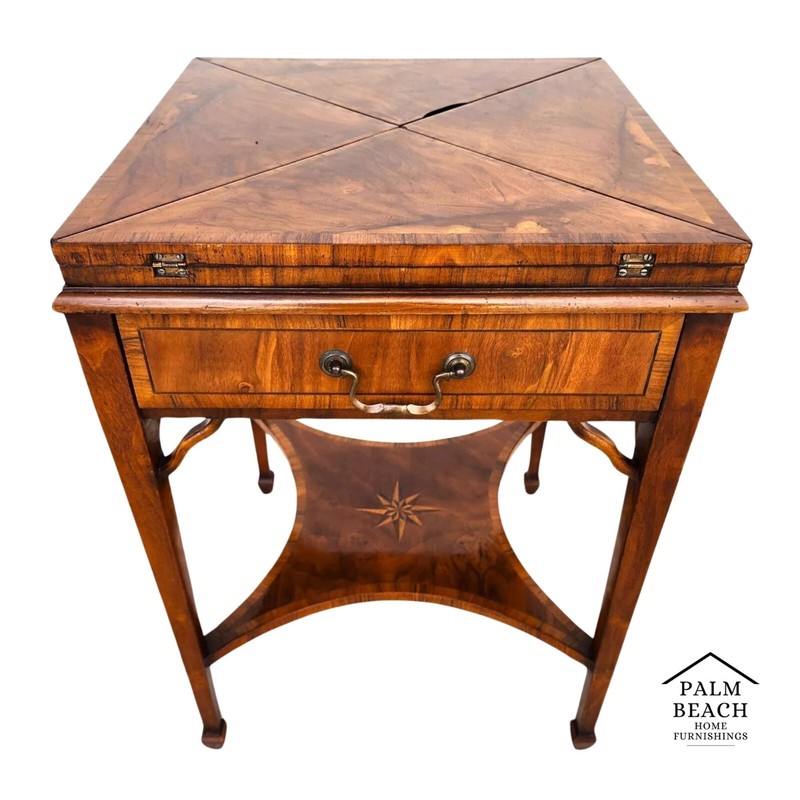 Pierre Deux Game Table Flip Top Leather