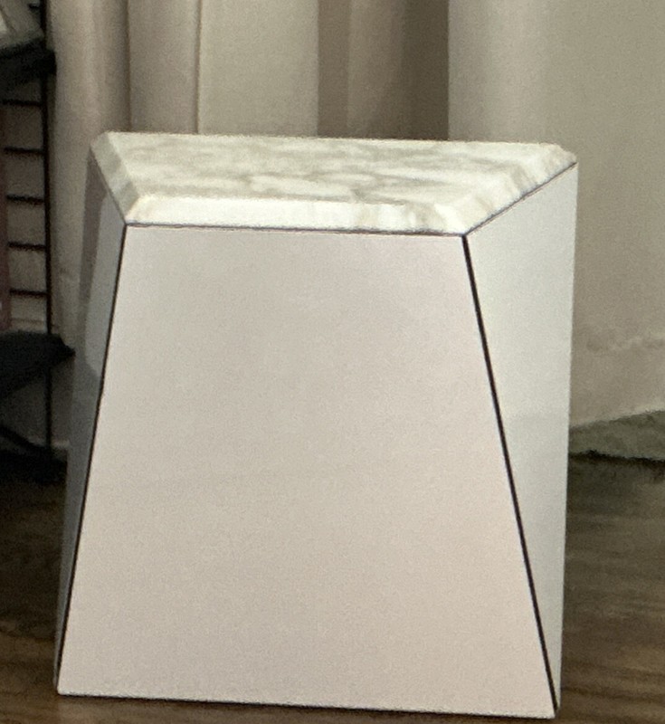 WL25 Washington Prism Side Table By David Adjaye For Knoll with White Marble Top gallery