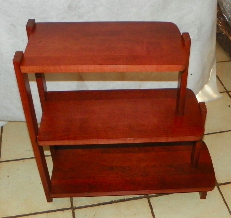 Light Cherry 3 Shelf End Table / Side Table (ET265)