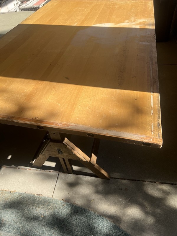 Huge Vintage HAMILTON Two Rivers Wisconsin drafting table - Mid Century 1950's gallery