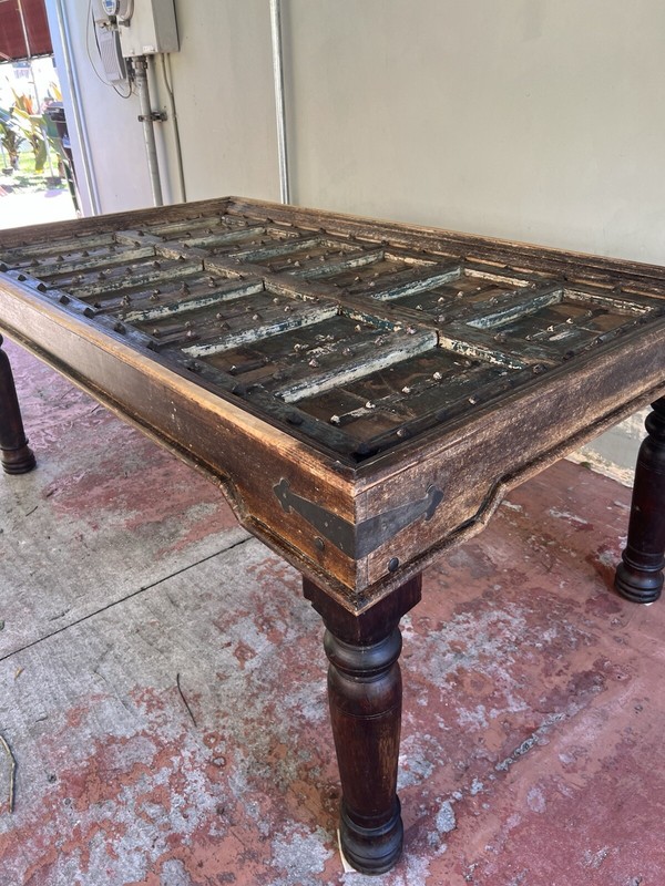 Antique old Temple door dining Room table.