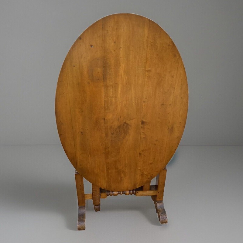 RARE Signed WALLACE NUTTING Maple Flip-Top Trestle Table gallery