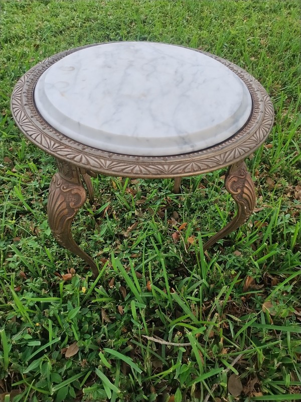 Antique Ornate Cast Iron Art Deco Side Table Art Specialty Company Chicago