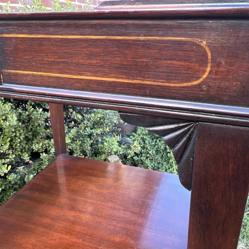 HENREDON Inlay Wood End Table 19x19x27 Wheel Inlaid Marquetry gallery