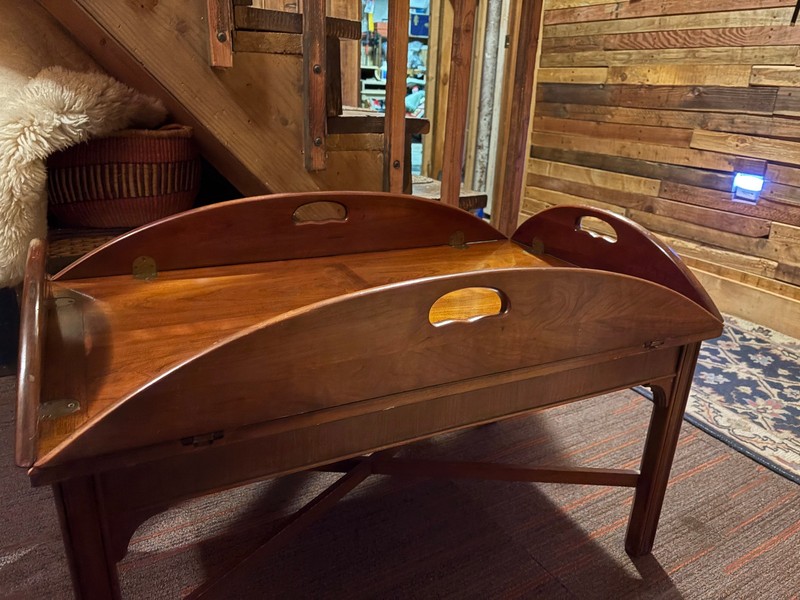 Drexel Furniture Cherry Butlers Tray Table Mid Century gallery