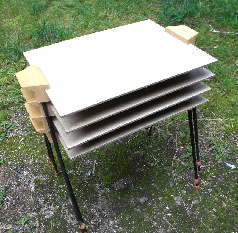 VINTAGE SET OF 4 MID CENTURY STACKING TABLES gallery