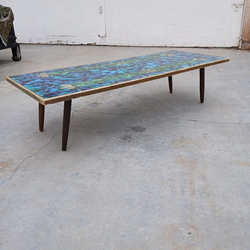 Mid Century Modern Mosaic Tile Top Coffee Table gallery