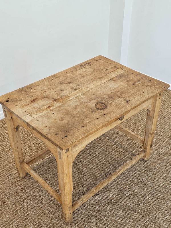 Antique English Pine Farmhouse Desk Table Primitive Rustic Country Kitchen gallery