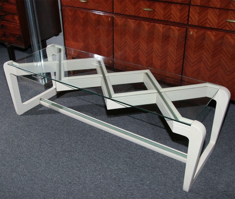 Lacquered Gesso Art Deco Cocktail Table by Atelier Borsani Varedo, Italy, 1940 gallery