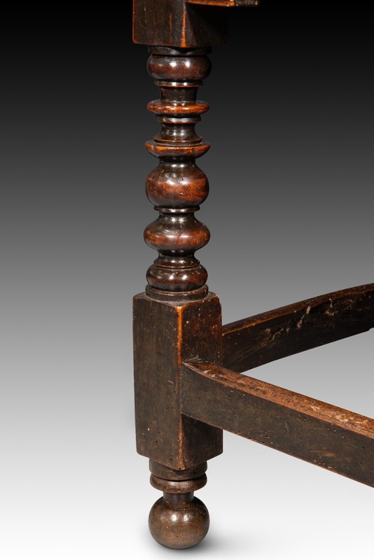 Table. Walnut wood, iron. Spanish school, Guadalajara, 17th century. gallery