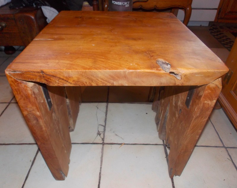 Live Edge Teak End Table / Side Table (ET89)