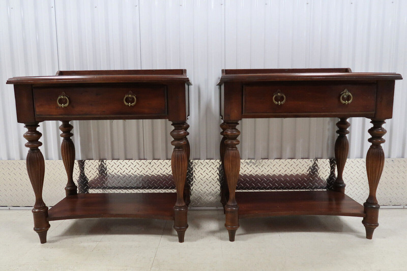 Pair Harden Segamore Collection Maple Night Tables With Gallery
