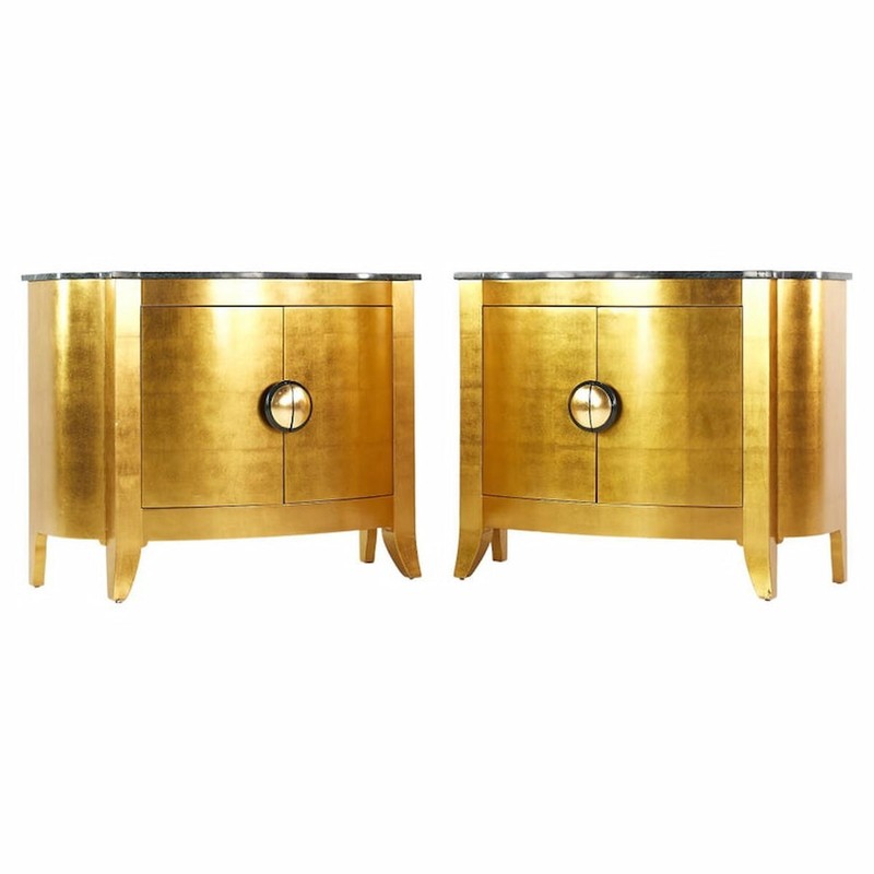 Interior Crafts Marble Top Cabinets – Pair