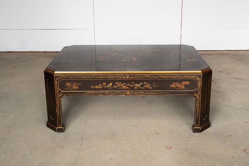 Black Lacquered Chinoiserie Coffee Table gallery