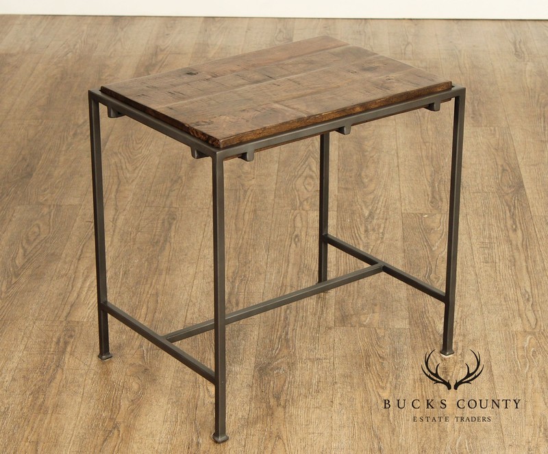 Industrial Style 'Simien' Iron End Table gallery