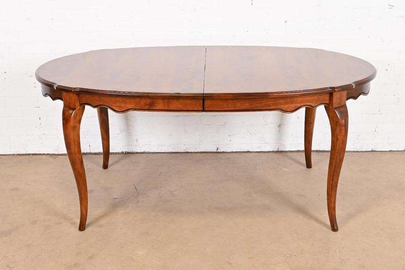 Ethan Allen French Provincial Solid Birch Extension Dining Table, Refinished gallery