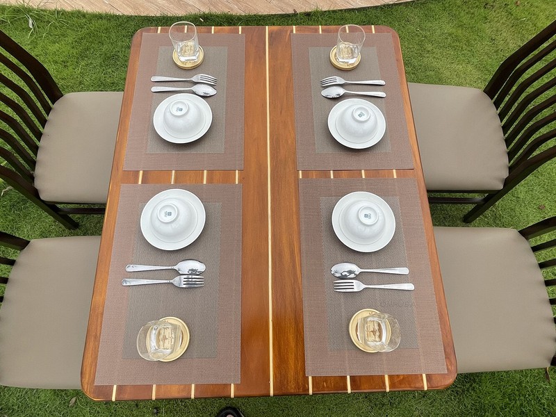 Riva-Inspired Nautical Table – Elegant 40-Inch Design gallery