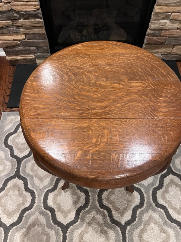 Antique Parlor Table Early 1900s. Made In Detroit. Wolverine Manufacturing Co. gallery