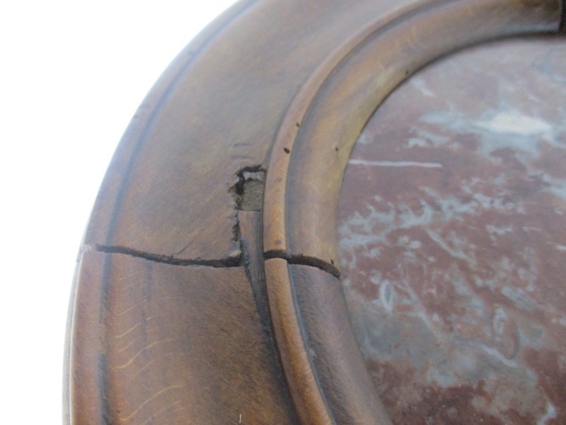 Hand Carved Wood Marble Top 2 Tier Plant Flower Bonsai Stand Side Table Pedestal gallery