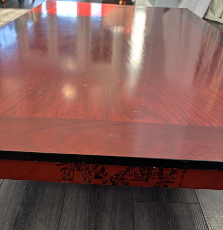 Vintage ASIAN KOREAN LOW PROFILE FOLDING LEGS WOODEN Dining COFFEE TEA TABLE gallery
