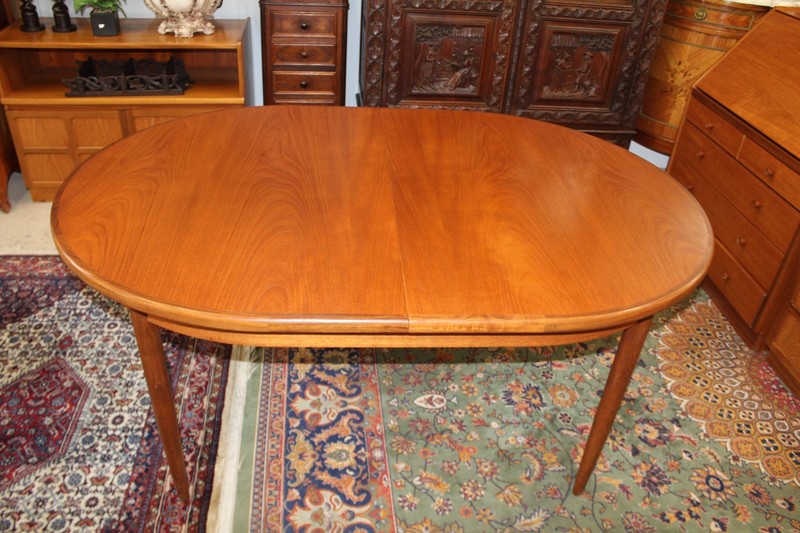 Mid Century G Plan Teak Butterfly Leaf Dining Table – Draw Leaf Oval Table gallery