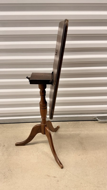 ANTIQUE CASTLEWOOD TILT-TOP MAHOGANY WOOD TABLE AS IS gallery