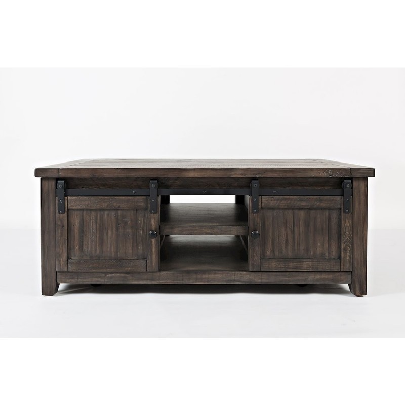 Madison County 50″ Rustic Reclaimed Pine Farmhouse Barn Door Coffee Table