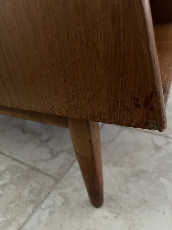 MCM Drexel Declaration Stepped Side Table - Kipp Stewart Walnut End Table 1962 gallery