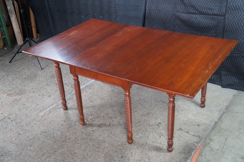 Willett Wildwood Cherry Drop Leaf Gateleg Farmhouse Barley Twist Dining Table gallery
