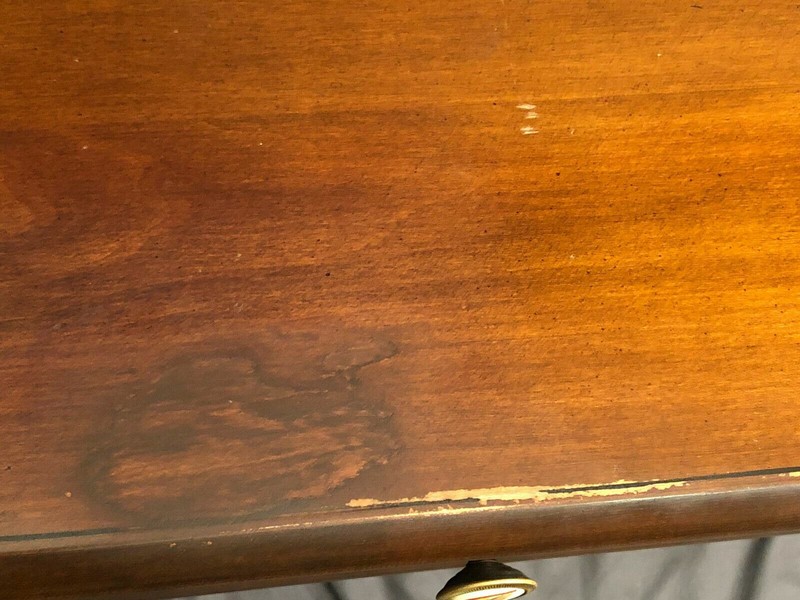 Lambert Hitchcock Federal Style Two Drawer Wood Writing Desk Mid 20th Century gallery