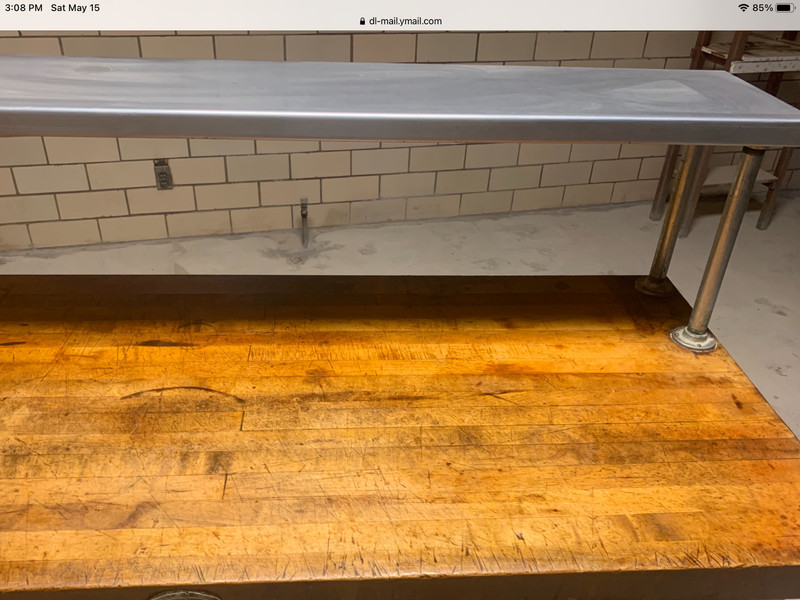 Vtg Industrial Chef Butcher Block Island Stainless WorkStation Table Commercial gallery