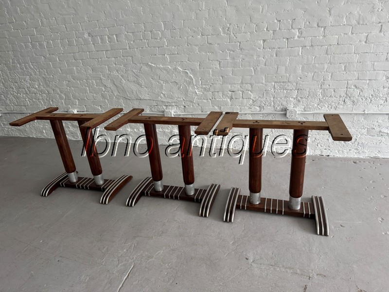 ORIGINAL ART-DECO FRENCH PARISIAN BISTRO TABLE BASES / CONFERENCE TABLE gallery