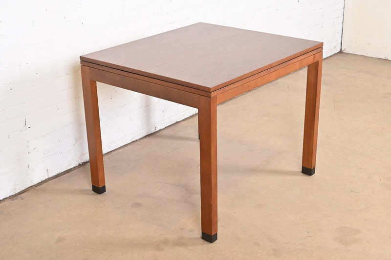 Edward Wormley for Dunbar Mid-Century Modern Walnut Flip Top Dining Table gallery