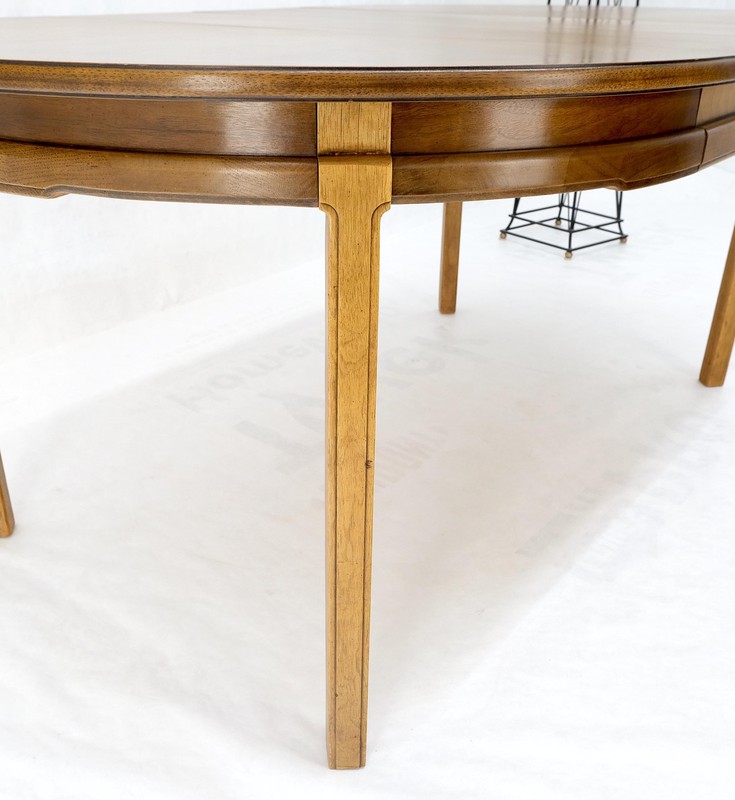 Round Sunburst Pattern Mid-Century Modern Dining Table with Two Leaves Mint gallery
