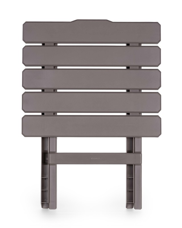 Camco Adirondack Style Folding Plastic Large Table, Indoor or Outdoor Use, Taupe gallery