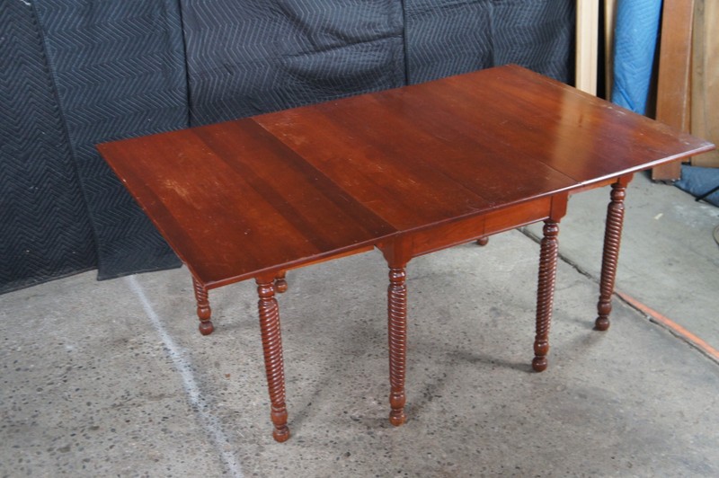 Willett Wildwood Cherry Drop Leaf Gateleg Farmhouse Barley Twist Dining Table gallery
