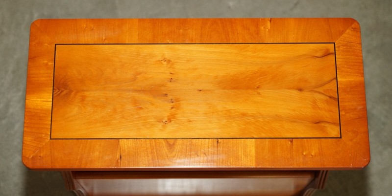VINTAGE CIRCA 1960'S MID CENTURY MODER WALNUT & BURR YEW WOOD MAGAZINE RACK gallery