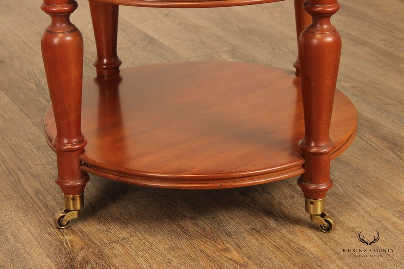 Harden Solid Cherry Round Three-Tier Side Table gallery