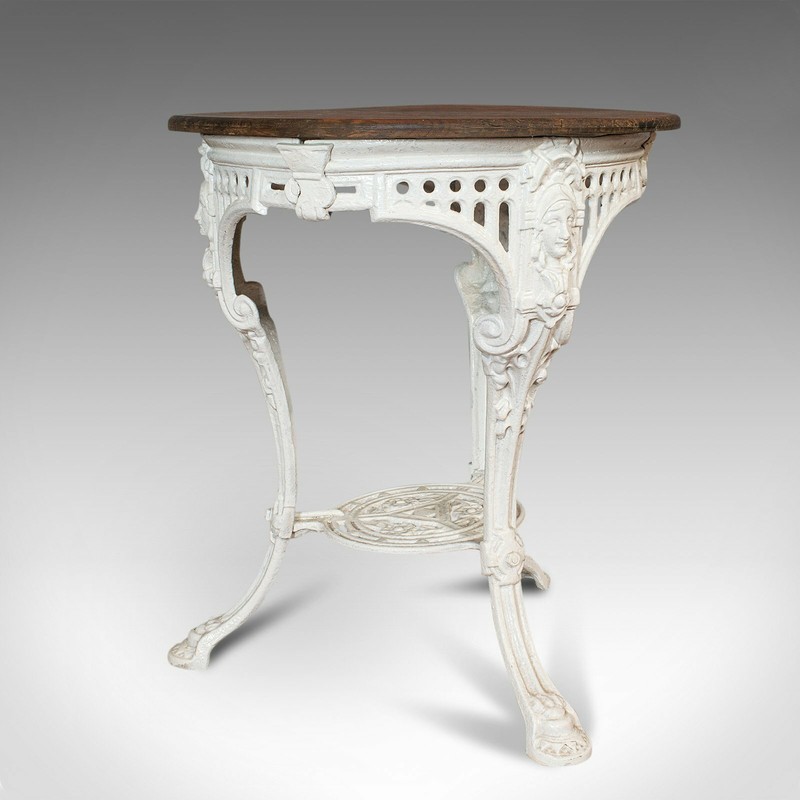 Antique Britannia Table, English, Cast Iron, Cedar, Garden, Outdoor, Victorian gallery