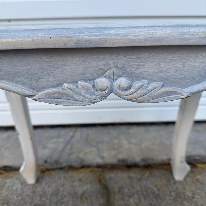 Refinished Small Rococo Revival Floral Paper Accent Table - Local Pickup Only gallery