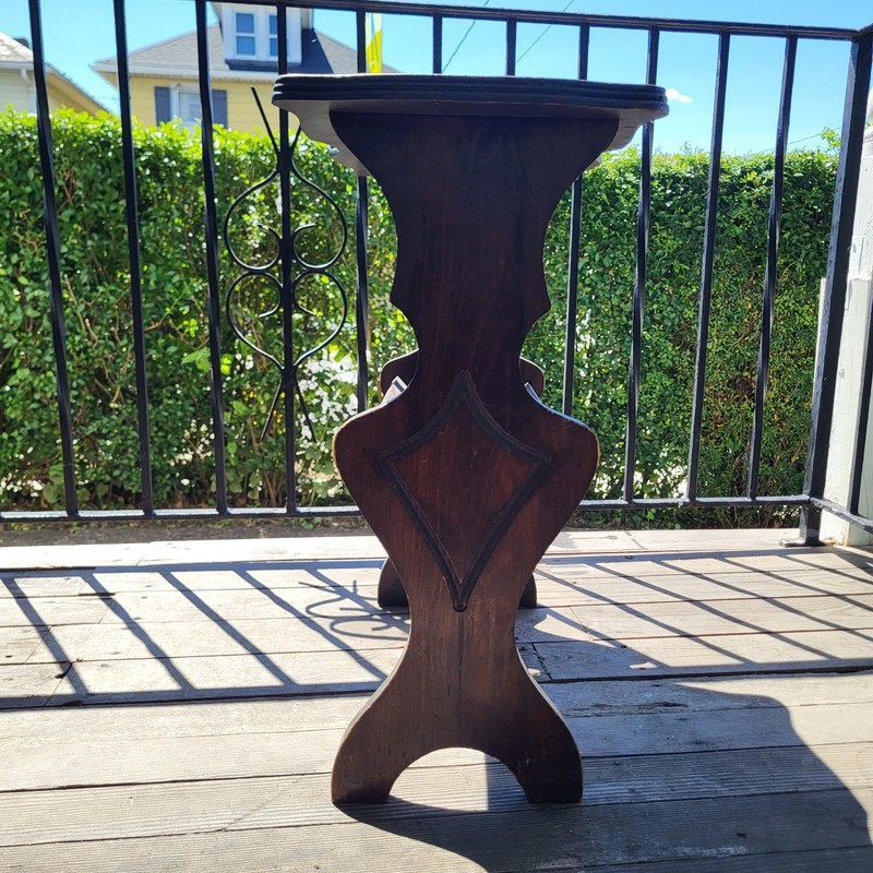 Antique Brown Magazine Rack End Table (Some Nicks & Scratches) 24" × 12" × 24" gallery