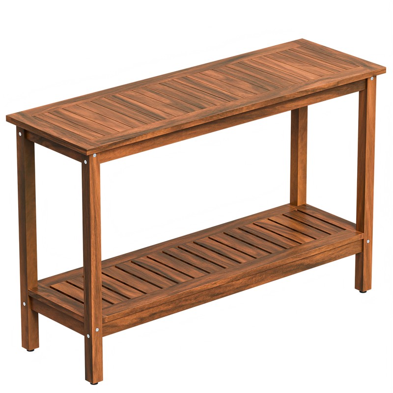 Wooden Console Table Indoor Outdoor Multifunctional Buffet Bar Storage Organizer gallery