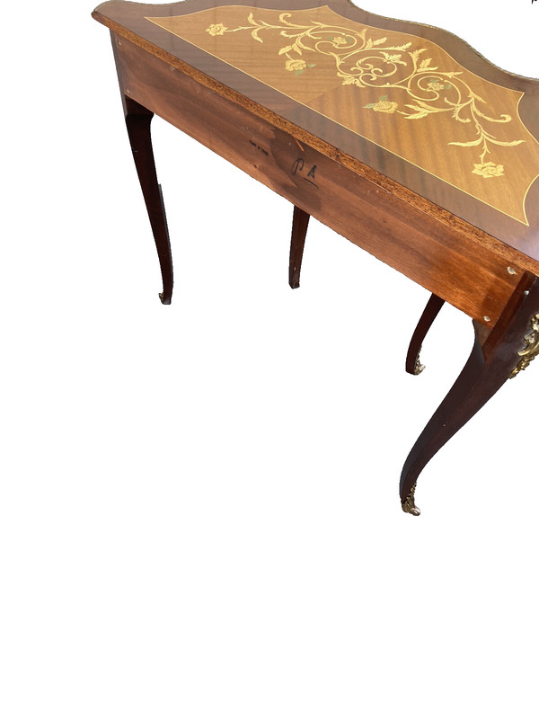 66142 Louis XV inlaid Console Table w/ Bronze ormalu gallery