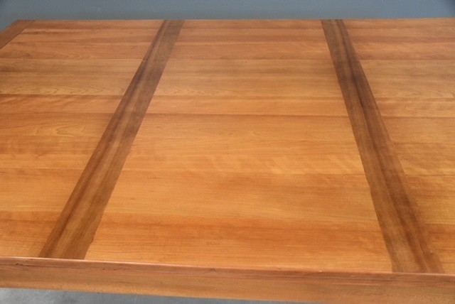 Refinished 72”-111” Danish Modern Cherry Draw Leaf Dining Table gallery