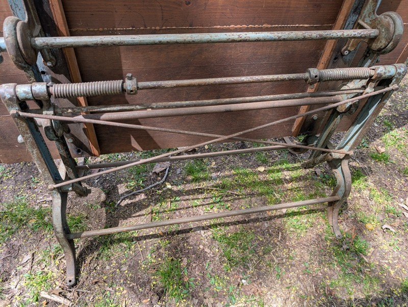 Antique Industrial Cast Iron Drafting Table Lambertville NJ Dated 1894 gallery