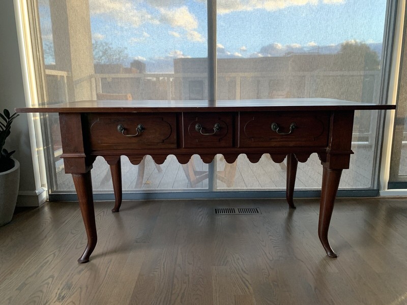 Antique Eastern Walnut English Hunt Sideboard Table 1880s